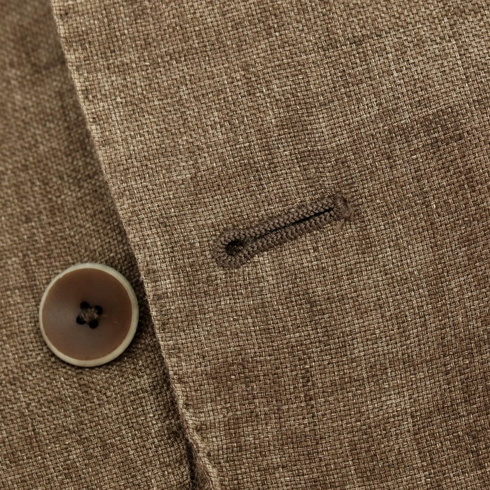 【中古】ラファエル カルーゾ CARUSO Raffaele Caruso Whisper リネン 3B テーラードジャケット ブラウン【サイズ46】【 状態ランクC 】【 メンズ 】