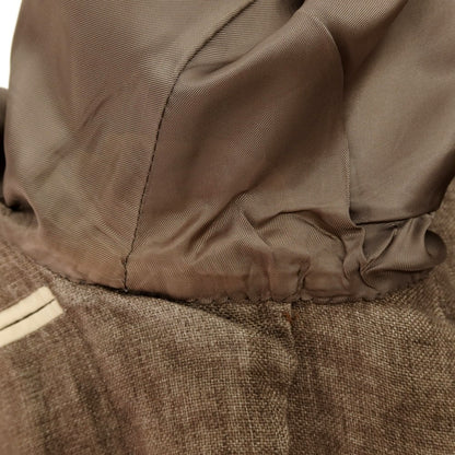 【中古】ラファエル カルーゾ CARUSO Raffaele Caruso Whisper リネン 3B テーラードジャケット ブラウン【サイズ46】【 状態ランクC 】【 メンズ 】