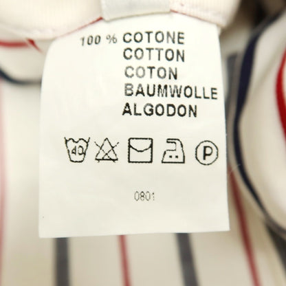 【中古】オリアン ORIAN コットン ストライプ 3B カジュアルジャケット オフホワイトxネイビー×レッド【サイズ44】【 状態ランクC 】【 メンズ 】