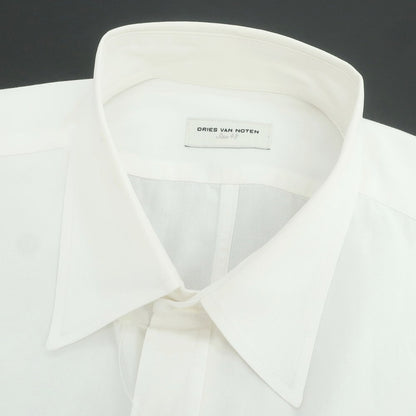 【中古】ドリスヴァンノッテン DRIES VAN NOTEN コットン レギュラーカラー カジュアルシャツ ホワイト【 48 】【 状態ランクD 】【 メンズ 】