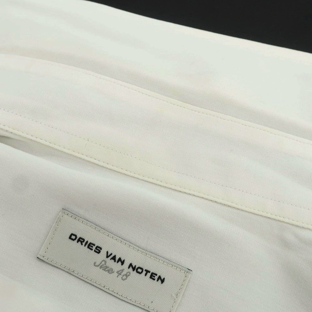 【中古】ドリスヴァンノッテン DRIES VAN NOTEN コットン レギュラーカラー カジュアルシャツ ホワイト【 48 】【 状態ランクD 】【 メンズ 】