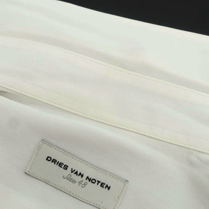 【中古】ドリスヴァンノッテン DRIES VAN NOTEN コットン レギュラーカラー カジュアルシャツ ホワイト【 48 】【 状態ランクD 】【 メンズ 】