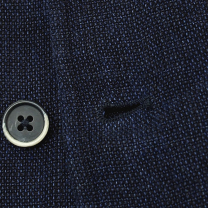 【中古】バレナ BARENA リネンコットン 半袖シャツ ネイビー【サイズ48】【 状態ランクC 】【 メンズ 】