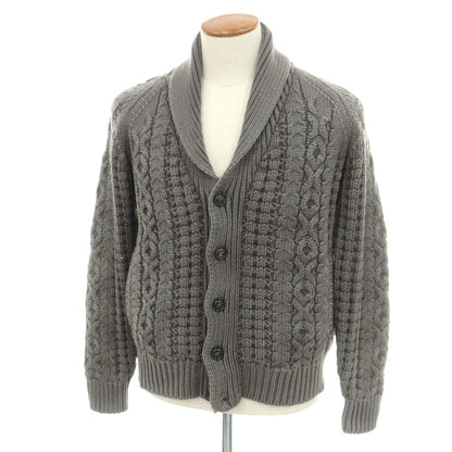 【中古】ドルモア DRUMOHR ローゲージ ウール ショールカラー カーディガン グレー【 48 】【 状態ランクB 】【 メンズ 】