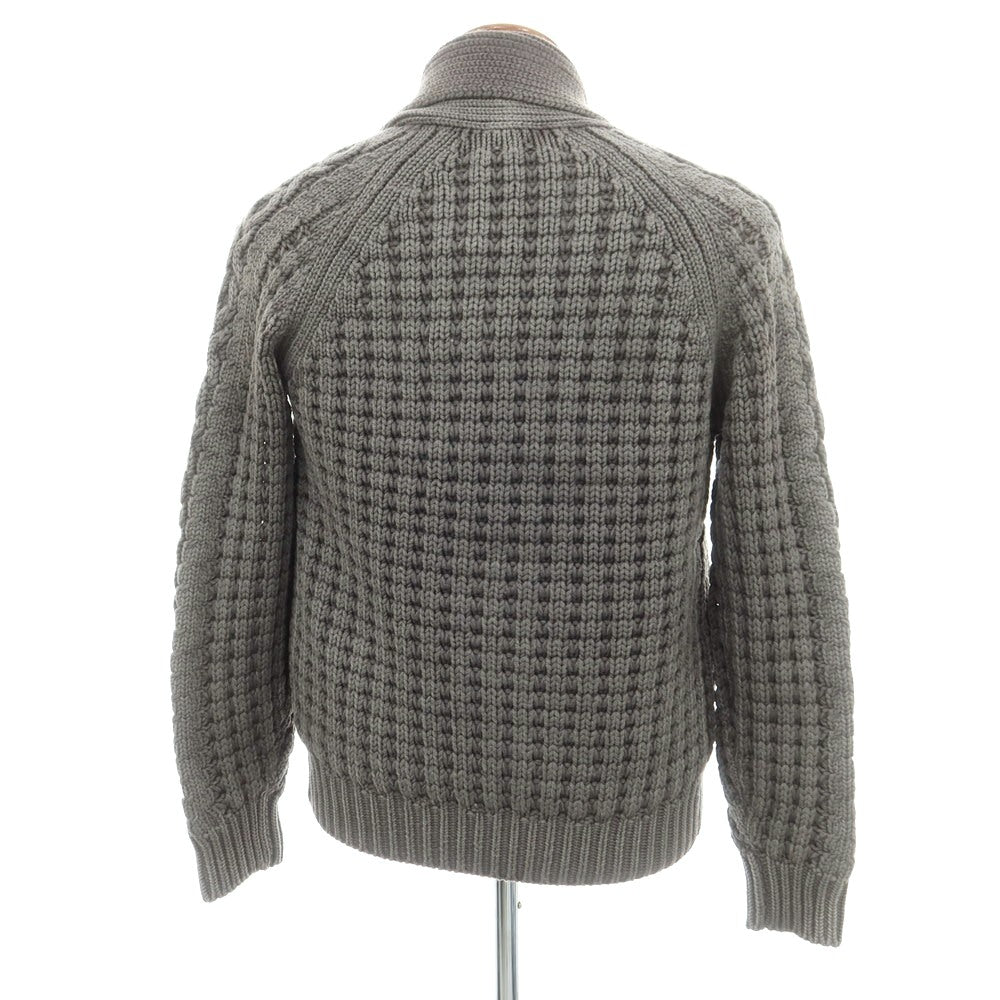 【中古】ドルモア DRUMOHR ローゲージ ウール ショールカラー カーディガン グレー【 48 】【 状態ランクB 】【 メンズ 】