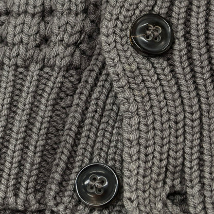 【中古】ドルモア DRUMOHR ローゲージ ウール ショールカラー カーディガン グレー【 48 】【 状態ランクB 】【 メンズ 】