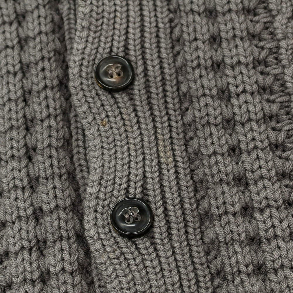 【中古】ドルモア DRUMOHR ローゲージ ウール ショールカラー カーディガン グレー【 48 】【 状態ランクB 】【 メンズ 】