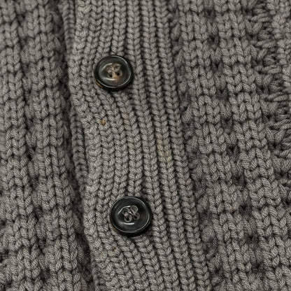 【中古】ドルモア DRUMOHR ローゲージ ウール ショールカラー カーディガン グレー【 48 】【 状態ランクB 】【 メンズ 】