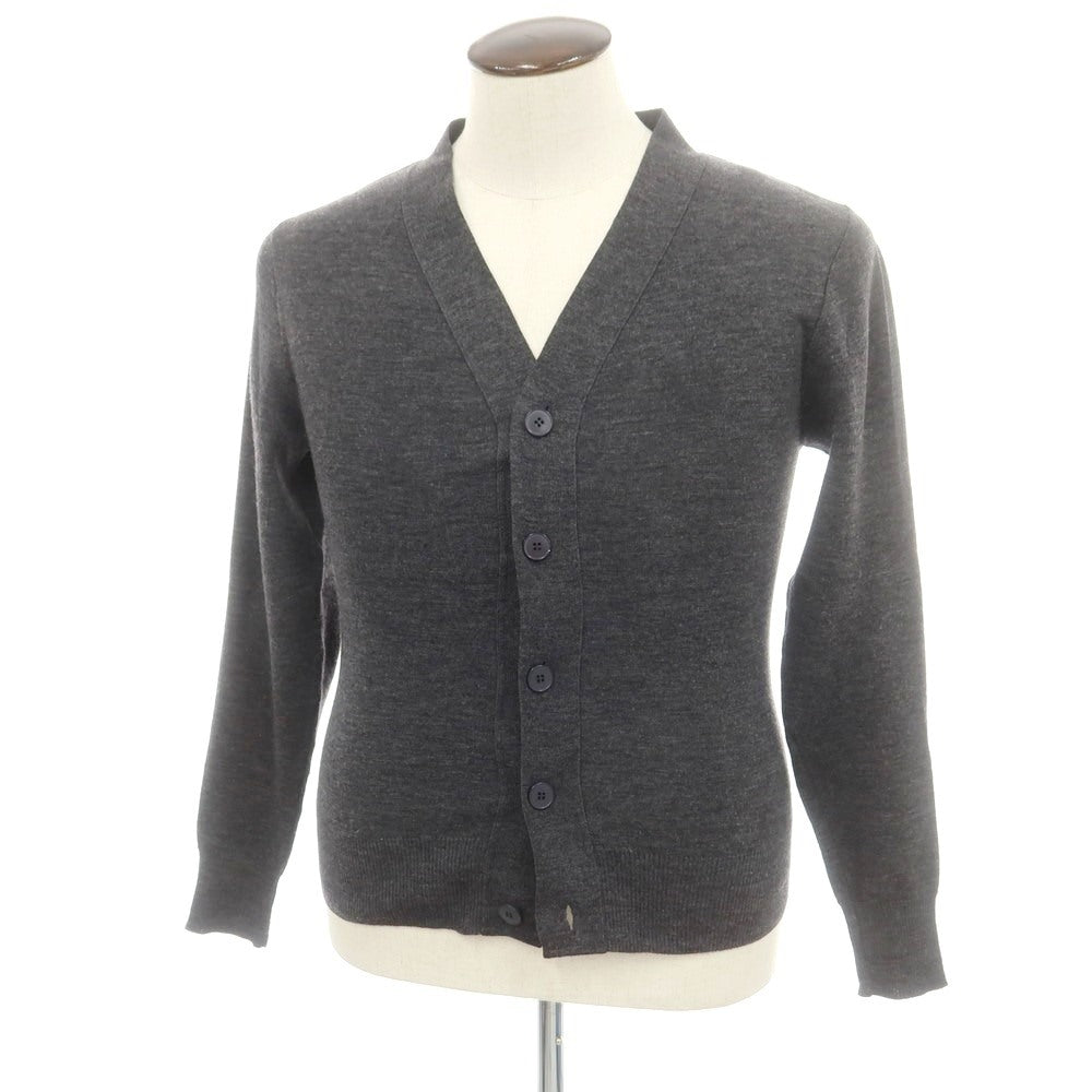 【中古】ルトロワ Letroyes ハイゲージ ウール カーディガン グレー【 L 】【 状態ランクC 】【 メンズ 】