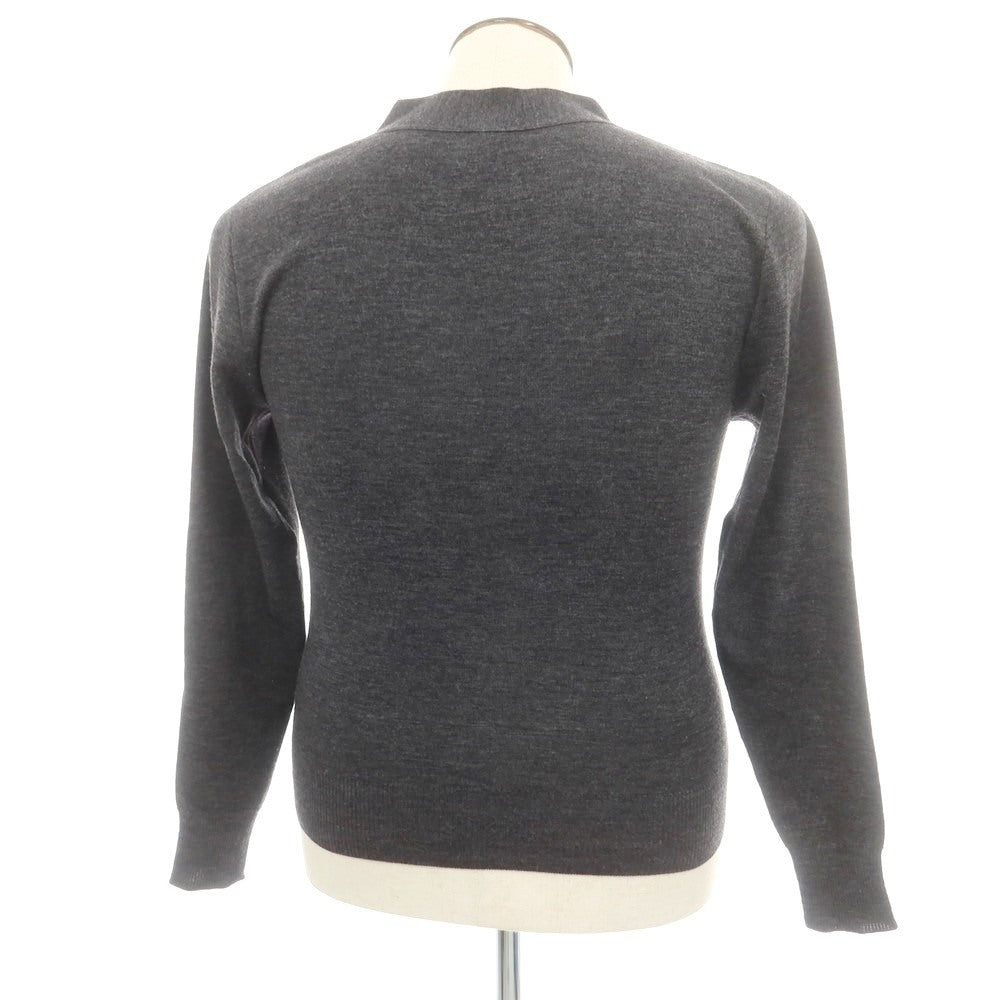 【中古】ルトロワ Letroyes ハイゲージ ウール カーディガン グレー【 L 】【 状態ランクC 】【 メンズ 】