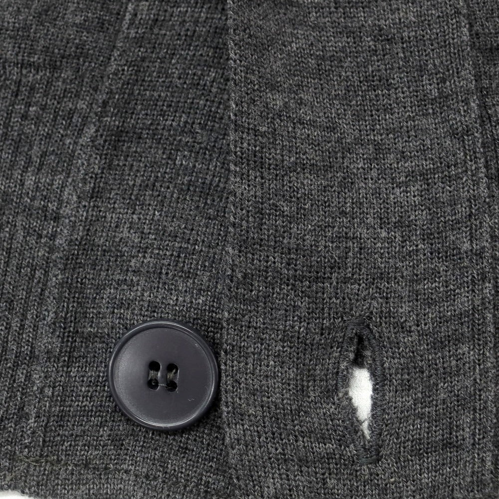 【中古】ルトロワ Letroyes ハイゲージ ウール カーディガン グレー【 L 】【 状態ランクC 】【 メンズ 】