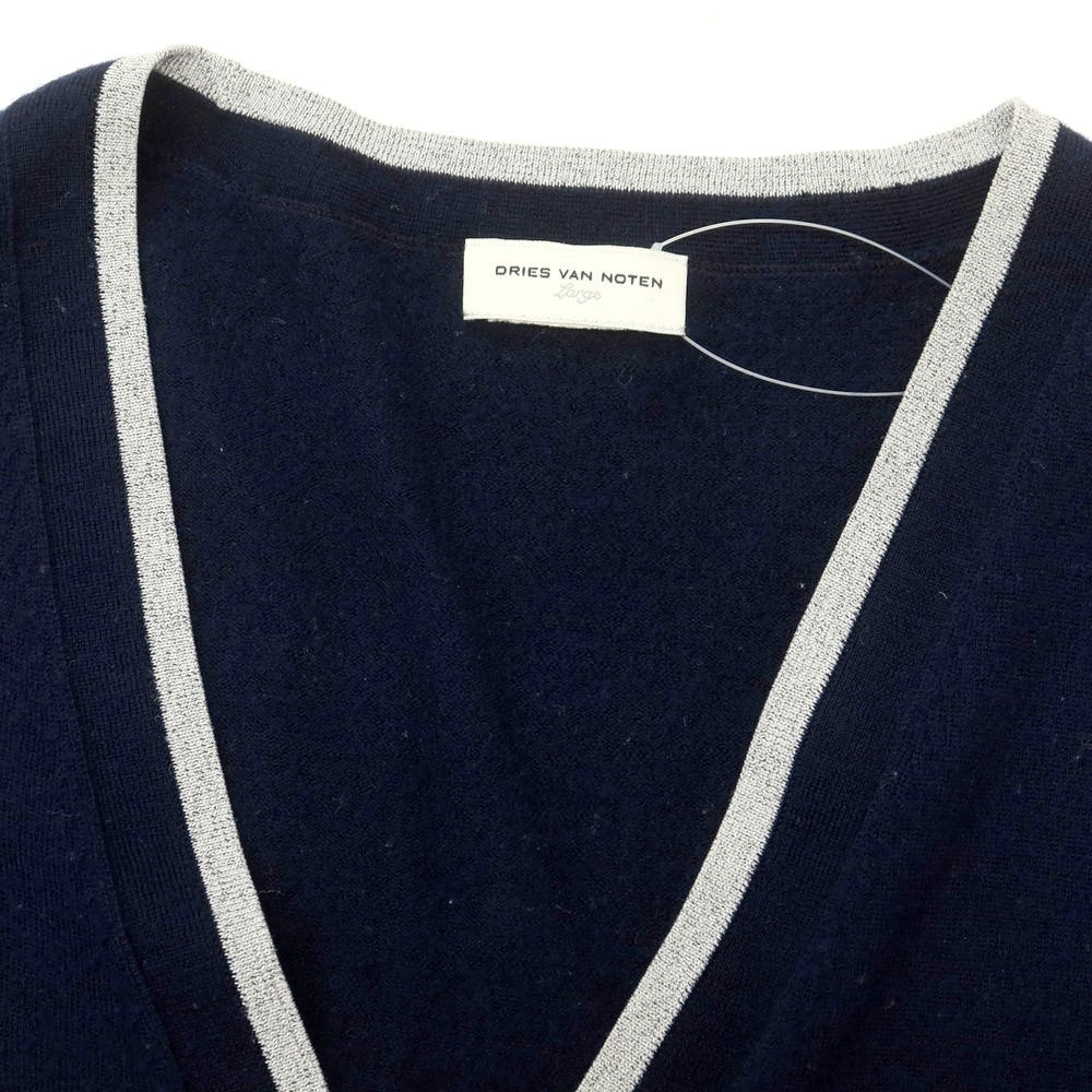 【中古】ドリスヴァンノッテン DRIES VAN NOTEN ハウゲージ ウール系 カーディガン ネイビー【 L 】【 状態ランクC 】【 メンズ 】
