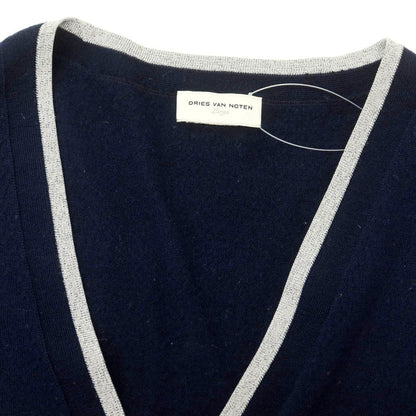 【中古】ドリスヴァンノッテン DRIES VAN NOTEN ハウゲージ ウール系 カーディガン ネイビー【 L 】【 状態ランクC 】【 メンズ 】
