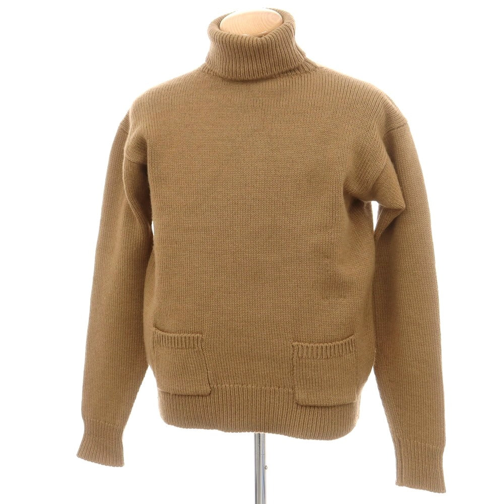 【中古】キャプテンサンシャイン KAPTAIN SUNSHINE ウール系 タートルネック プルオーバーニット ベージュ【 38 】【 状態ランクC 】【 メンズ 】