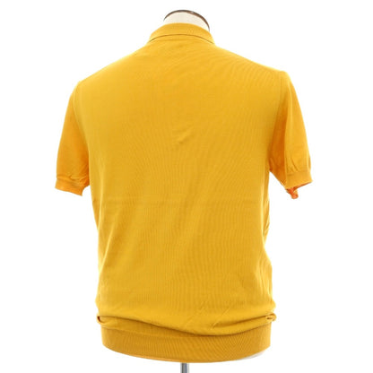 【中古】バラクータ BARACUTA ハイゲージ コットン 半袖 ポロニット イエロー【サイズEU：L】【 状態ランクB 】【 メンズ 】