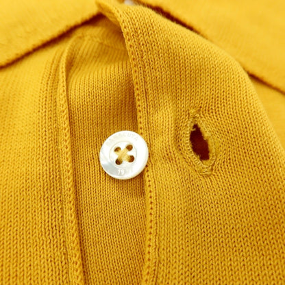 【中古】バラクータ BARACUTA ハイゲージ コットン 半袖 ポロニット イエロー【サイズEU：L】【 状態ランクB 】【 メンズ 】