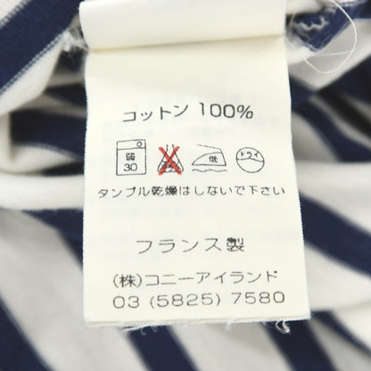 【中古】セントジェームス SAINT JAMES コットン ボーダー ボートネック 半袖Ｔシャツ ホワイトxネイビー【サイズ4】【 状態ランクC 】【 メンズ 】