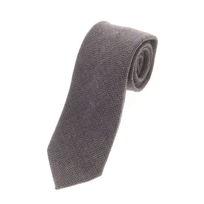 【中古】パオロ アルビザッティ PAOLO ALBIZZATI ウール ヘリンボーン ネクタイ ネイビーxベージュ【 状態ランクB 】【 メンズ 】