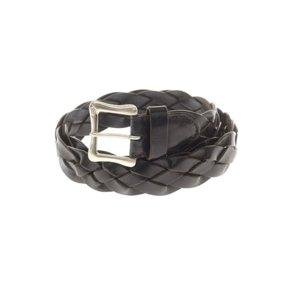 【中古】ジェイアンドエムデヴィッドソン J&amp;M Davidson レザー メッシュベルト ブラックxシルバー【 85 】【 状態ランクC 】【 メンズ 】