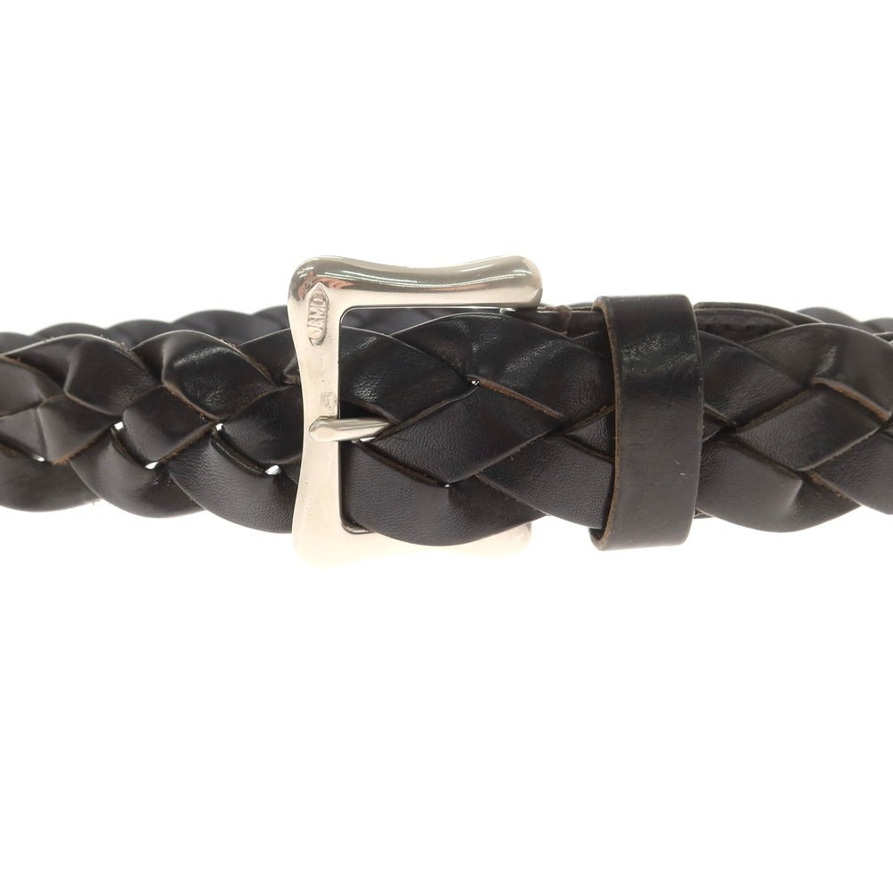 【中古】ジェイアンドエムデヴィッドソン J&amp;M Davidson レザー メッシュベルト ブラックxシルバー【 85 】【 状態ランクC 】【 メンズ 】