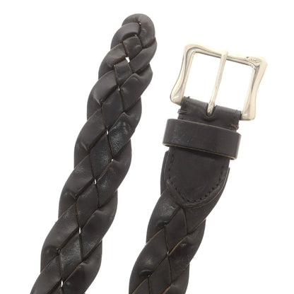 【中古】ジェイアンドエムデヴィッドソン J&amp;M Davidson レザー メッシュベルト ブラックxシルバー【 85 】【 状態ランクC 】【 メンズ 】