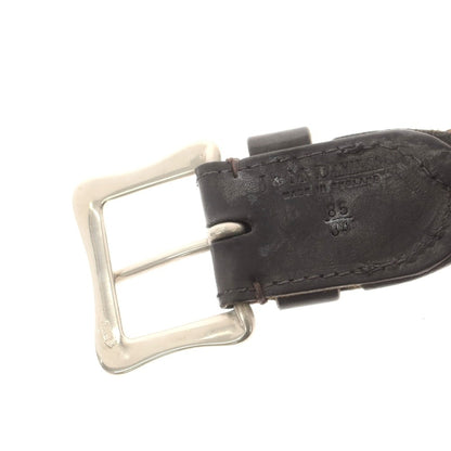 【中古】ジェイアンドエムデヴィッドソン J&amp;M Davidson レザー メッシュベルト ブラックxシルバー【 85 】【 状態ランクC 】【 メンズ 】