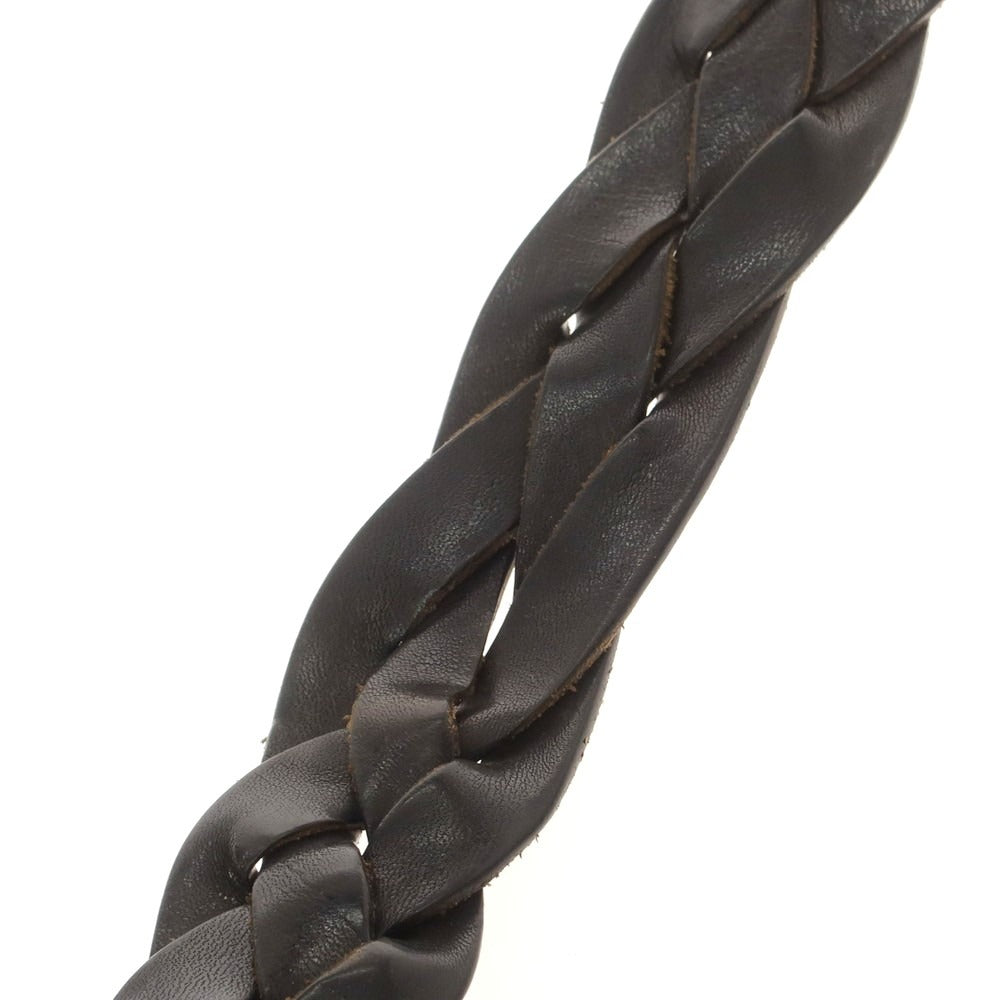 【中古】ジェイアンドエムデヴィッドソン J&amp;M Davidson レザー メッシュベルト ブラックxシルバー【 85 】【 状態ランクC 】【 メンズ 】