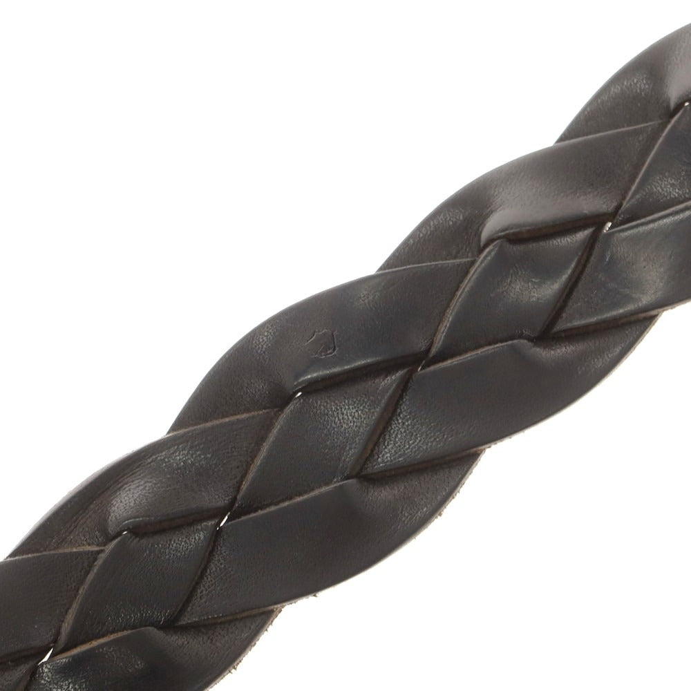 【中古】ジェイアンドエムデヴィッドソン J&amp;M Davidson レザー メッシュベルト ブラックxシルバー【 85 】【 状態ランクC 】【 メンズ 】