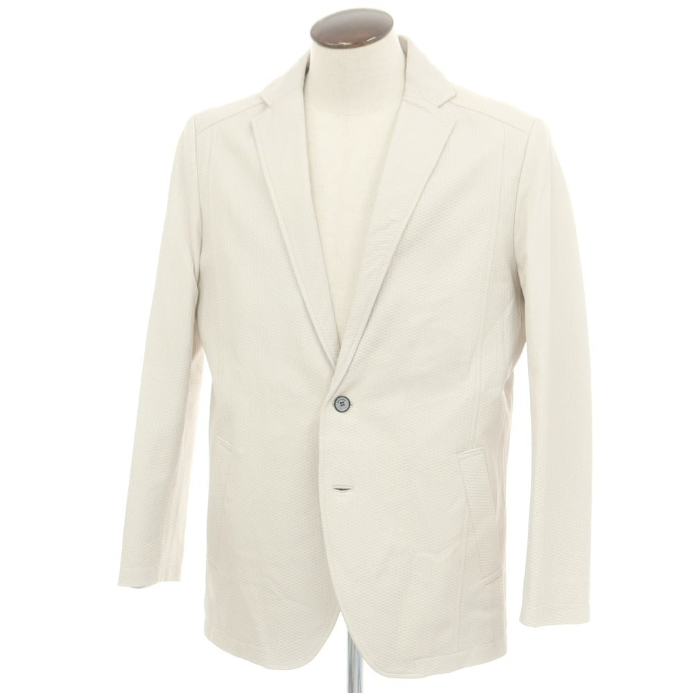 【中古】バラッシ barassi シープレザー 2B カジュアルジャケット オフホワイト【 50 】【 状態ランクB 】【 メンズ 】