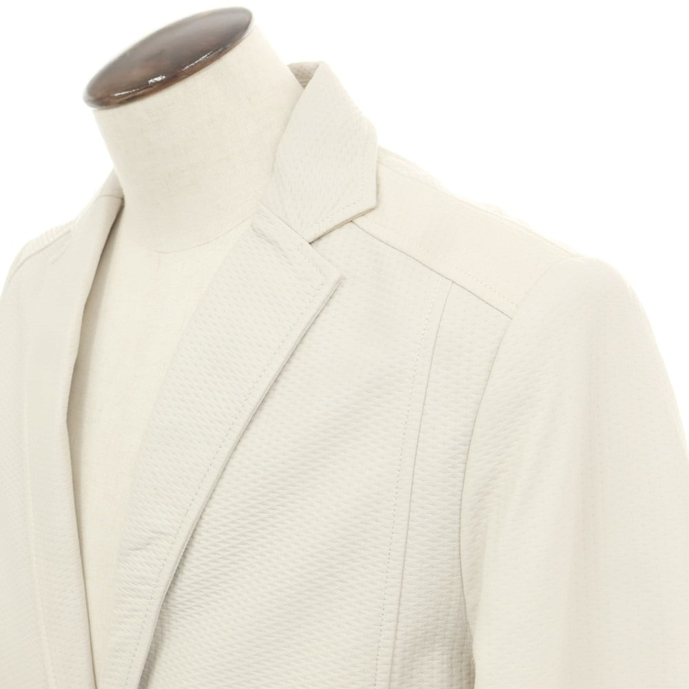 【中古】バラッシ barassi シープレザー 2B カジュアルジャケット オフホワイト【 50 】【 状態ランクB 】【 メンズ 】