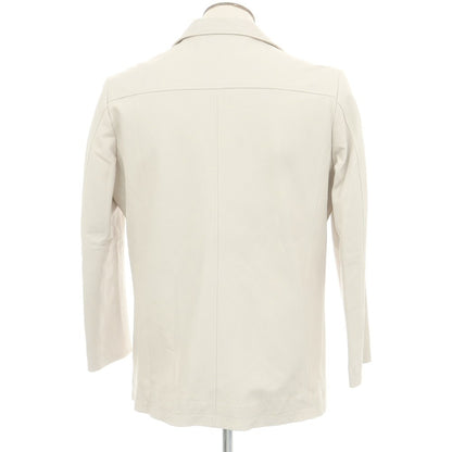 【中古】バラッシ barassi シープレザー 2B カジュアルジャケット オフホワイト【 50 】【 状態ランクB 】【 メンズ 】