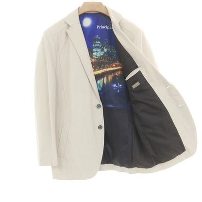 【中古】バラッシ barassi シープレザー 2B カジュアルジャケット オフホワイト【 50 】【 状態ランクB 】【 メンズ 】