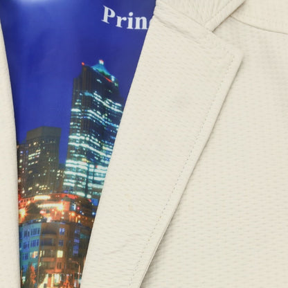 【中古】バラッシ barassi シープレザー 2B カジュアルジャケット オフホワイト【 50 】【 状態ランクB 】【 メンズ 】