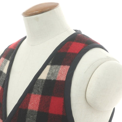 【中古】ウールリッチ WOOLRICH BEBOP ウールナイロン チェック カジュアル系ジレ ベスト レッド【 2 】【 状態ランクB 】【 メンズ 】