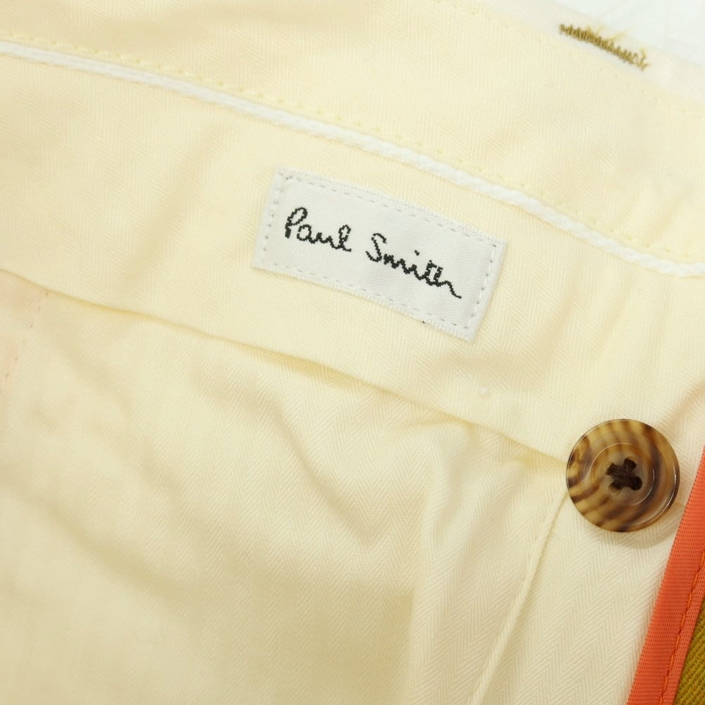 【中古】ポールスミス Paul Smith ストレッチ コットン チェック プリント ショートパンツ オレンジ【サイズＬ】【 状態ランクA 】【 メンズ 】[DPD]