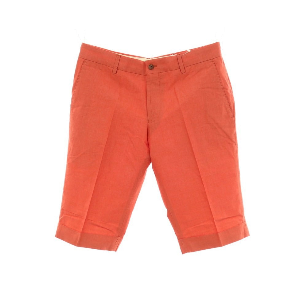 【中古】ポールスミス Paul Smith コットンリネン ショートパンツ オレンジ【サイズＬ】【 状態ランクB 】【 メンズ 】