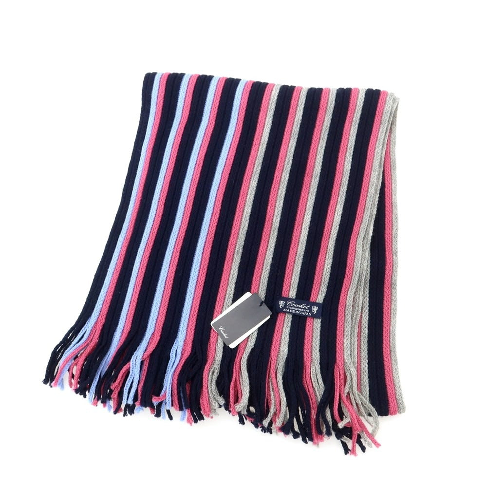 【中古】クリケット CRICKET ウール ニット マフラー ネイビーxピンク【 － 】【 状態ランクA 】【 メンズ 】