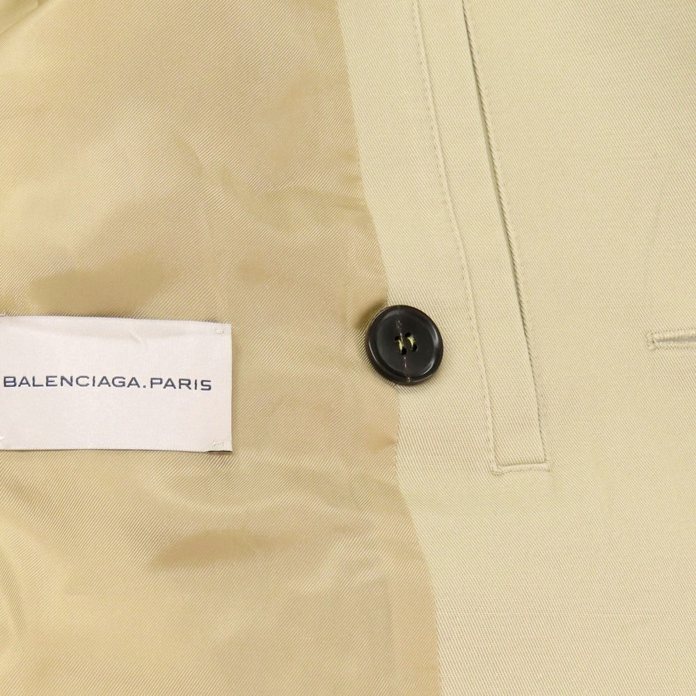 【中古】バレンシアガ BALENCIAGA コットン トレンチコート ベージュ【サイズ44】【 状態ランクC 】【 メンズ 】[DPD]