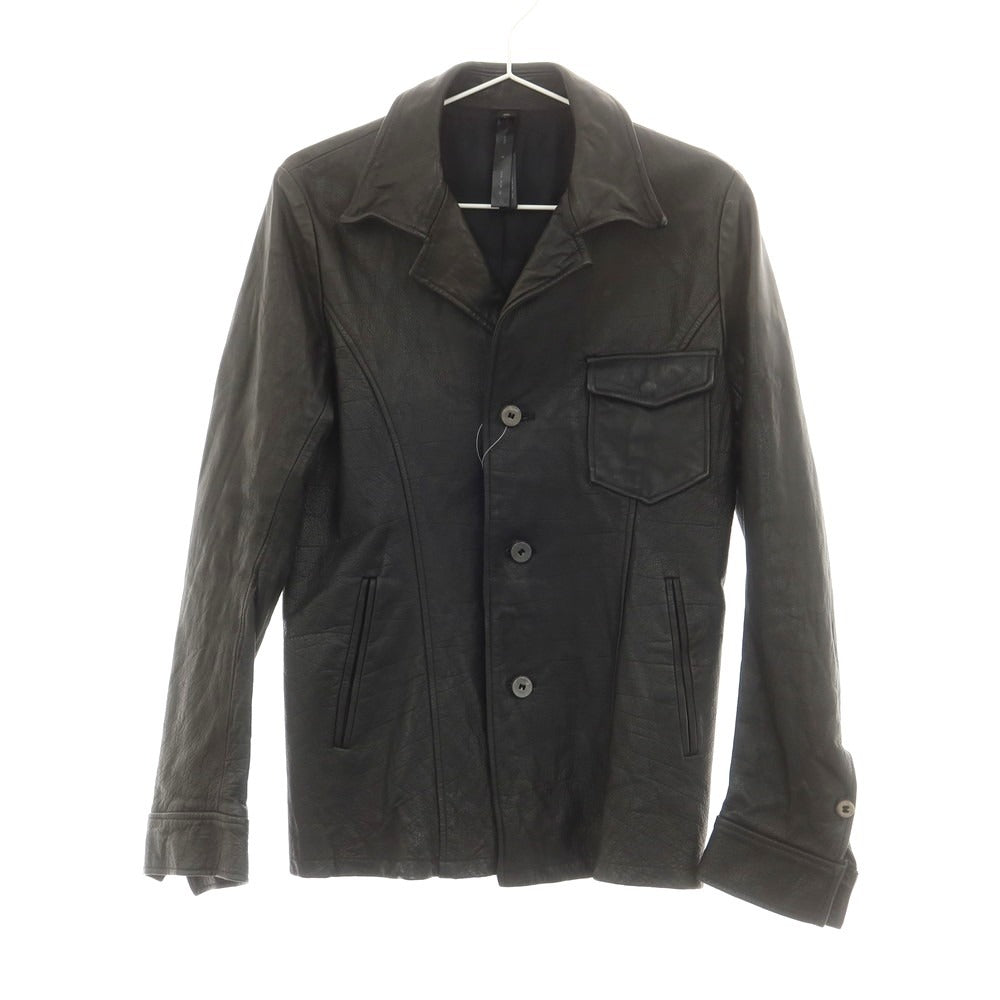 【中古】ダブルジェイケイ wjk カウレザー ジャケット ブルゾン ブラック【 S 】【 状態ランクC 】【 メンズ 】