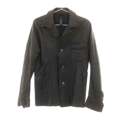 【中古】ダブルジェイケイ wjk カウレザー ジャケット ブルゾン ブラック【 S 】【 状態ランクC 】【 メンズ 】