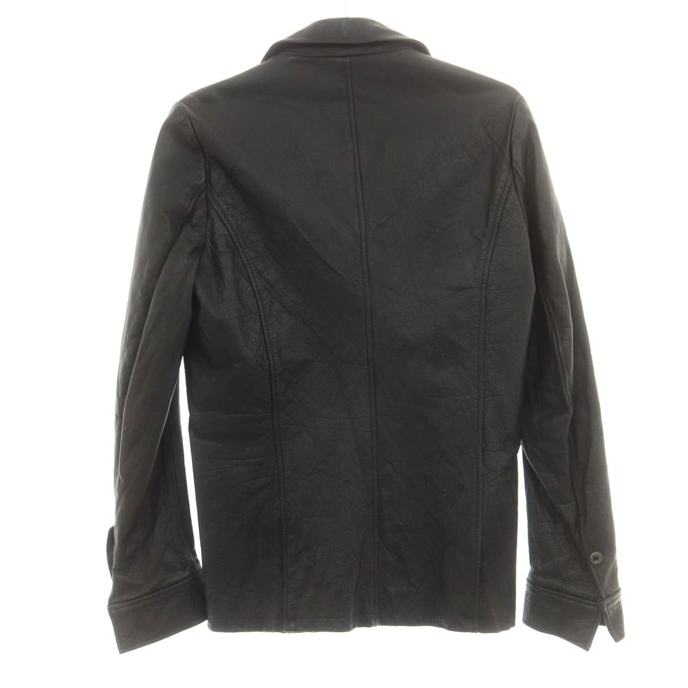 【中古】ダブルジェイケイ wjk カウレザー ジャケット ブルゾン ブラック【 S 】【 状態ランクC 】【 メンズ 】