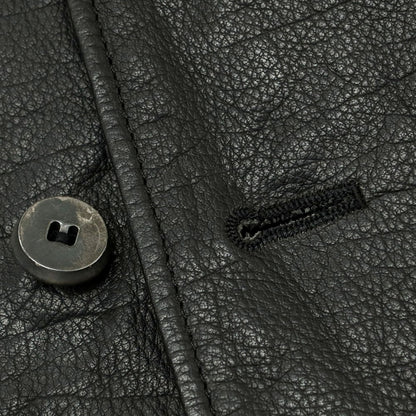 【中古】ダブルジェイケイ wjk カウレザー ジャケット ブルゾン ブラック【 S 】【 状態ランクC 】【 メンズ 】