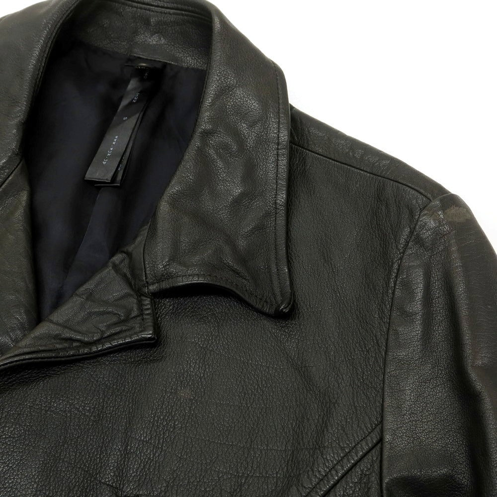 【中古】ダブルジェイケイ wjk カウレザー ジャケット ブルゾン ブラック【 S 】【 状態ランクC 】【 メンズ 】