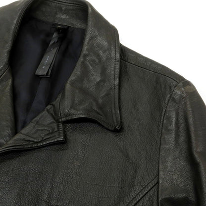 【中古】ダブルジェイケイ wjk カウレザー ジャケット ブルゾン ブラック【 S 】【 状態ランクC 】【 メンズ 】