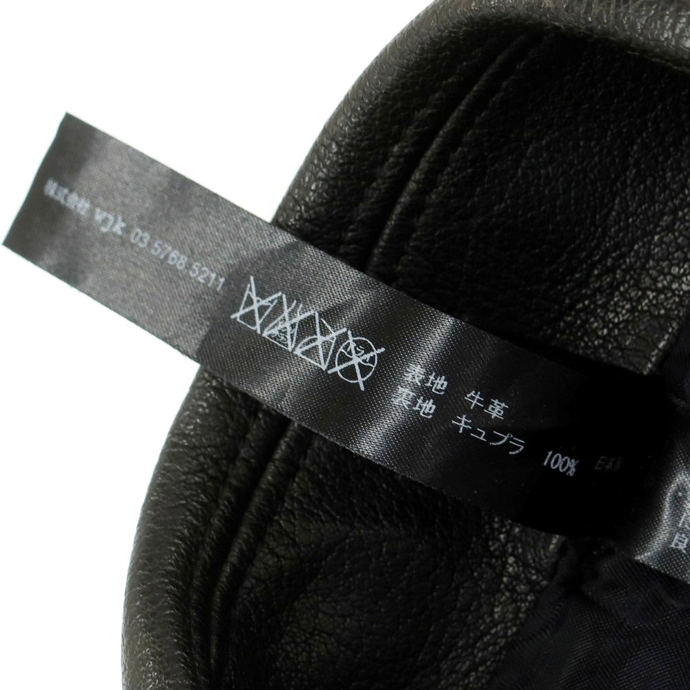 【中古】ダブルジェイケイ wjk カウレザー ジャケット ブルゾン ブラック【 S 】【 状態ランクC 】【 メンズ 】