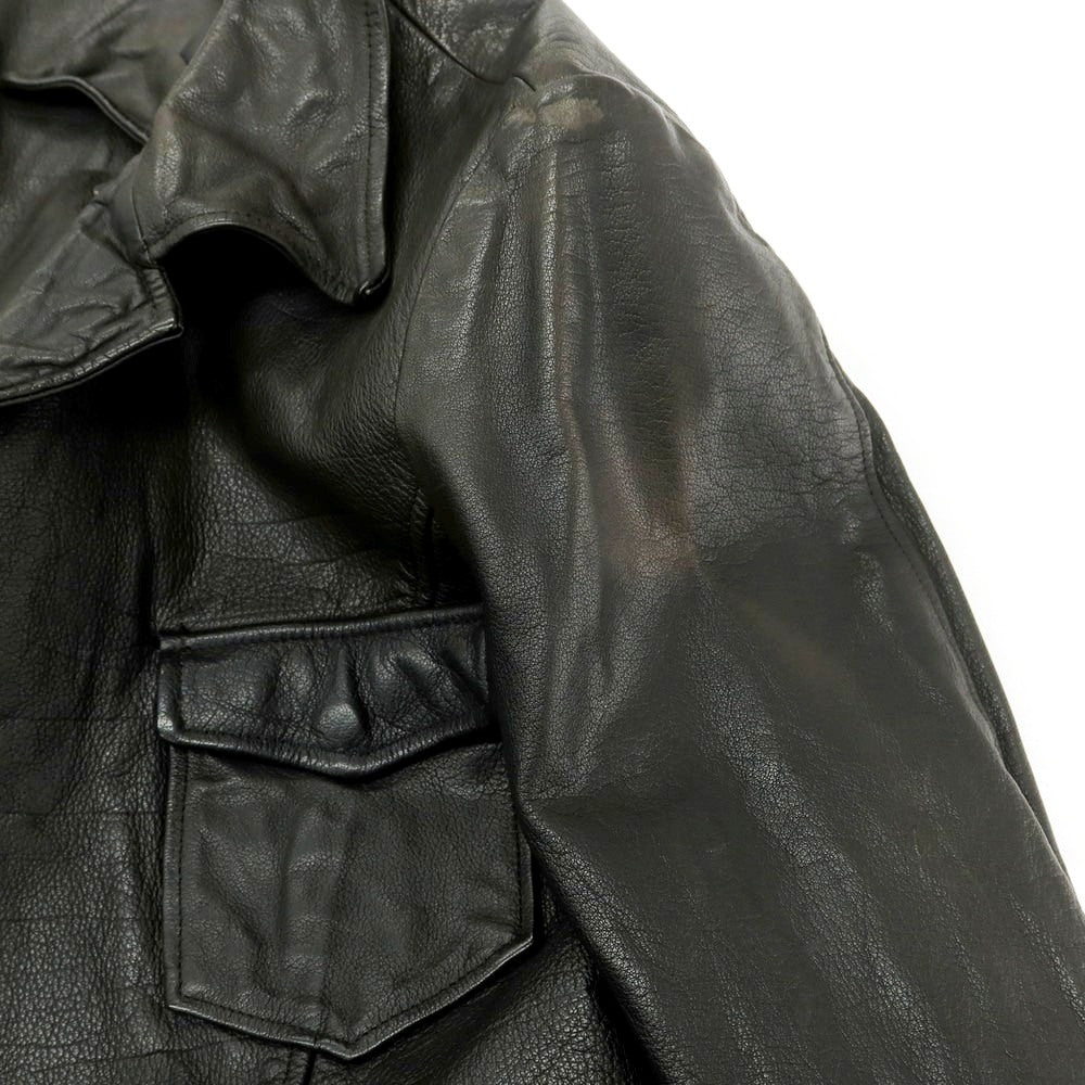 【中古】ダブルジェイケイ wjk カウレザー ジャケット ブルゾン ブラック【 S 】【 状態ランクC 】【 メンズ 】