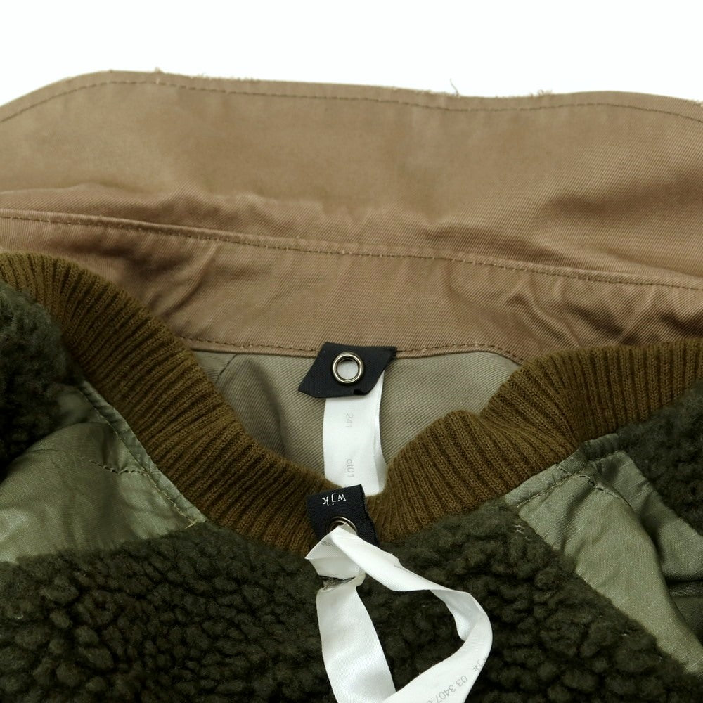 【中古】ダブルジェイケイ wjk コットン ダブルジップ ワークジャケット ダークベージュ【 S 】【 状態ランクC 】【 メンズ 】