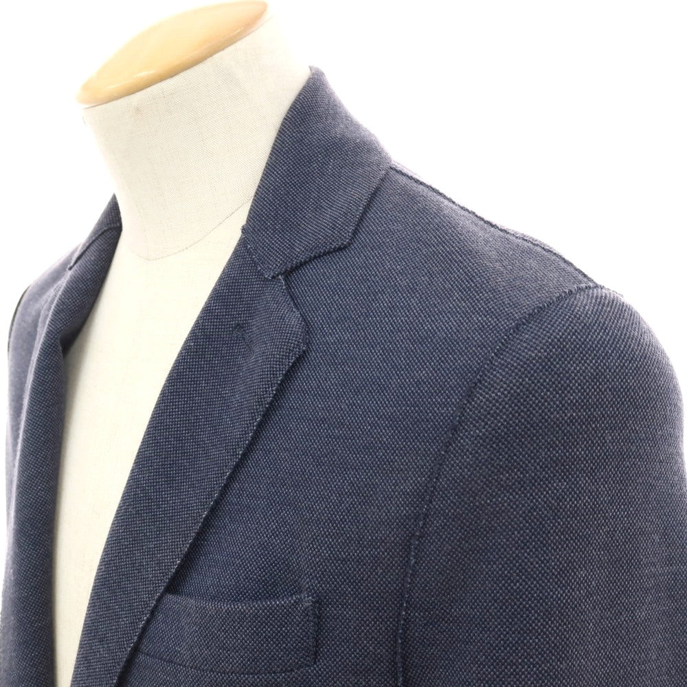 【中古】イレブンティ eleventy コットンポリエステルナイロン ジャージー 2B カジュアルジャケット ネイビー【サイズ42】【 状態ランクC 】【 メンズ 】