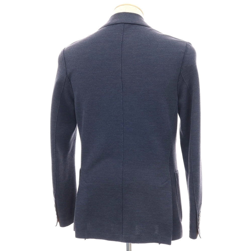 【中古】イレブンティ eleventy コットンポリエステルナイロン ジャージー 2B カジュアルジャケット ネイビー【サイズ42】【 状態ランクC 】【 メンズ 】