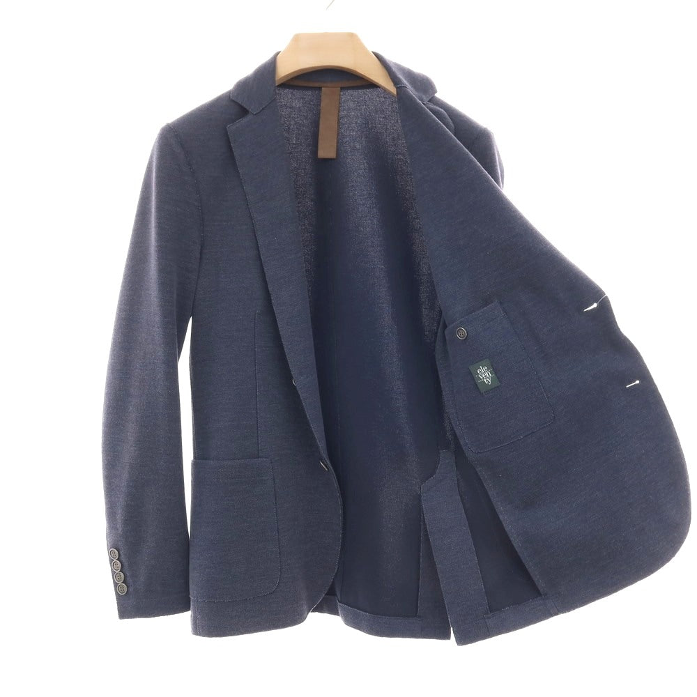 【中古】イレブンティ eleventy コットンポリエステルナイロン ジャージー 2B カジュアルジャケット ネイビー【サイズ42】【 状態ランクC 】【 メンズ 】